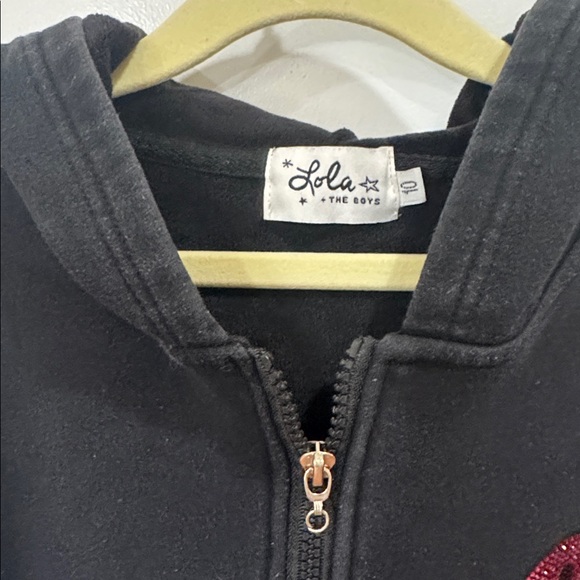 LOLA + THE BOYS SWEET TREATS RHINESTONE SMILE FLEECE HOODIE 10 - Picture 7 of 12